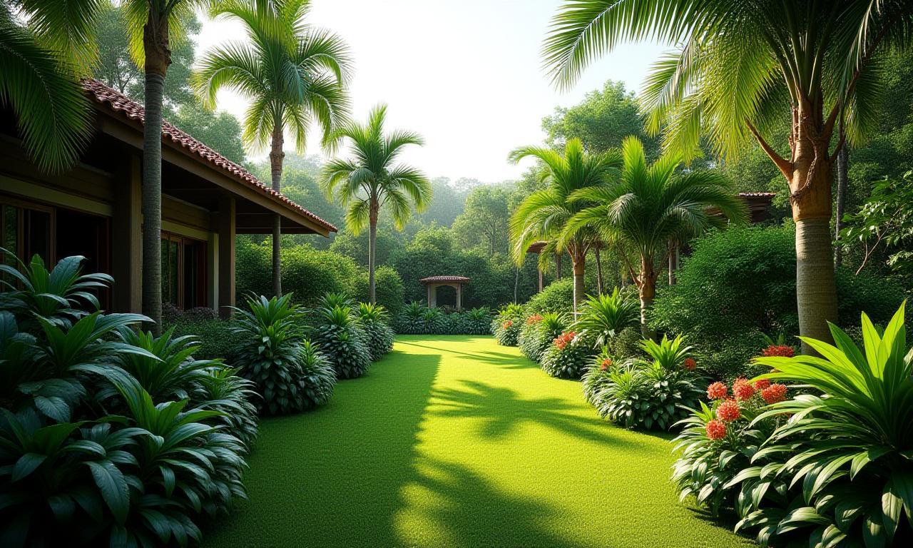Lush tropical garden designed by GardenCraft